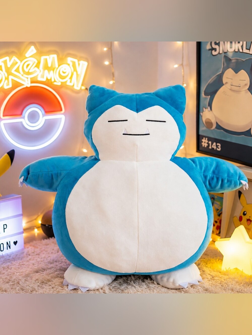 Pokémon Snorlax Jumbo Plush 19" Large Super Soft Stuffed Animal Pillow Official